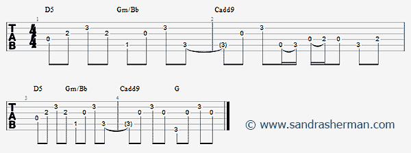 Tabs zu Pop Lesson 1